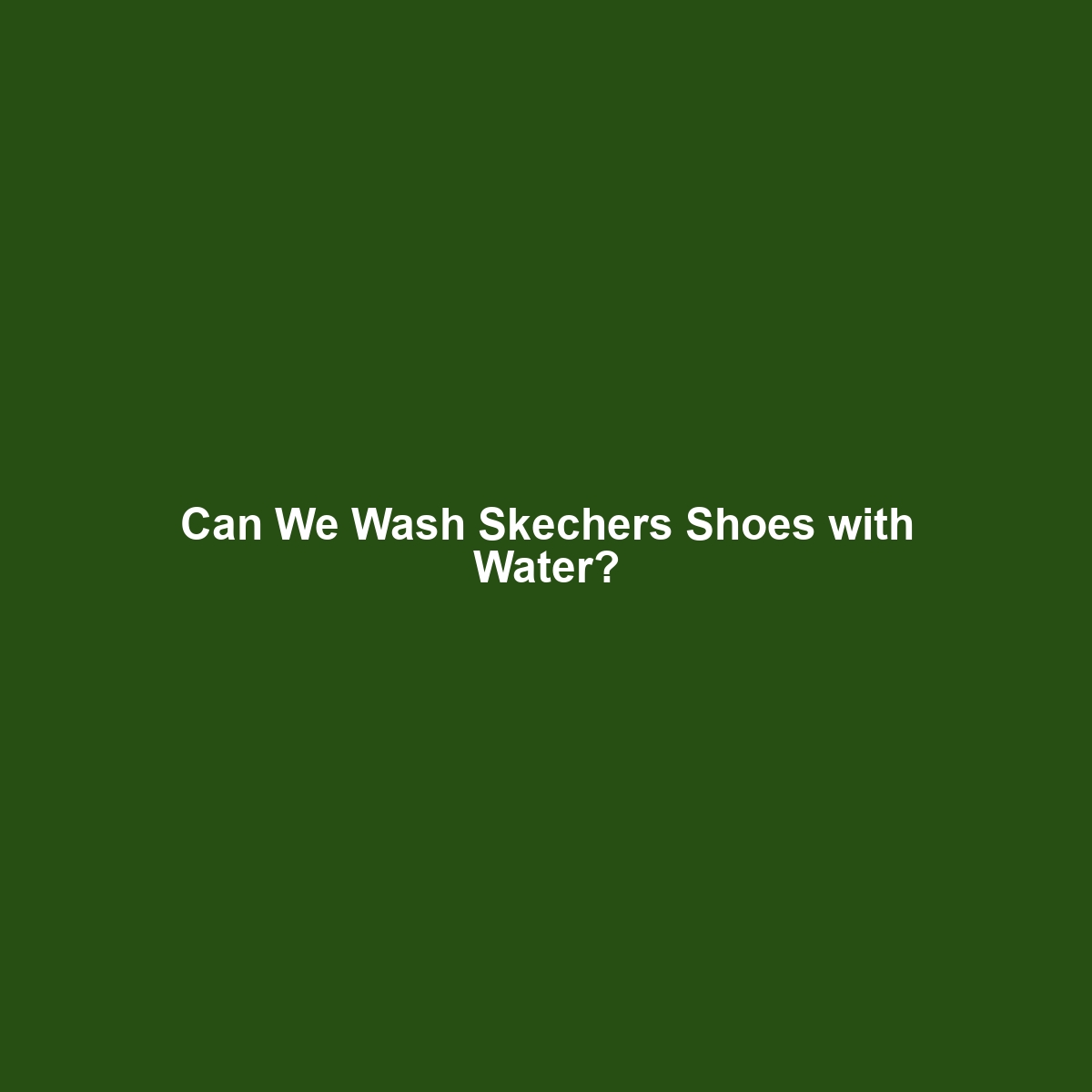 Can We Wash Skechers Shoes with Water?